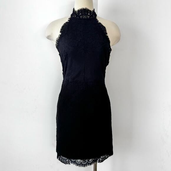 Free People Intimately Harper Lace Mini Dress High-Neck Halter Open-Back S - Picture 2 of 10